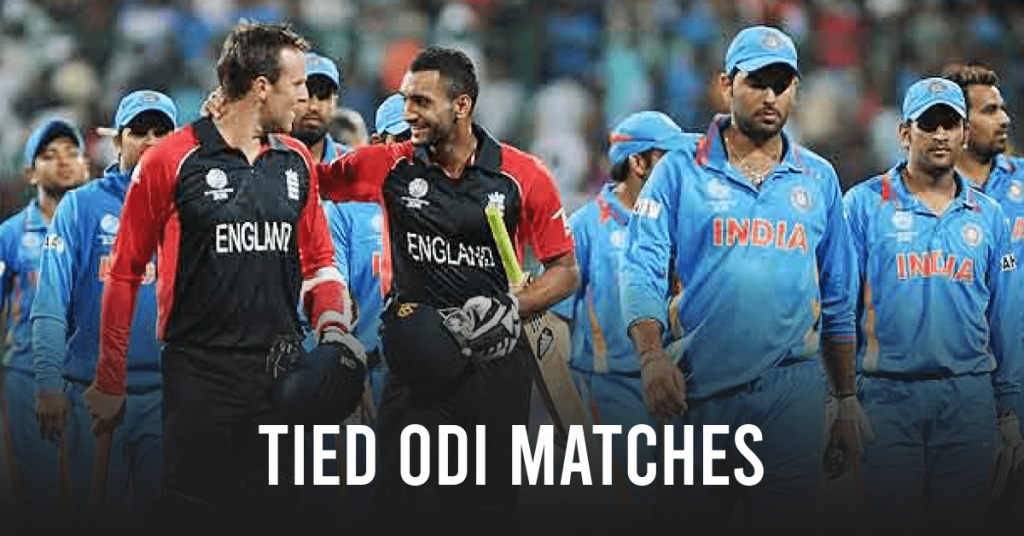 tied odi matches