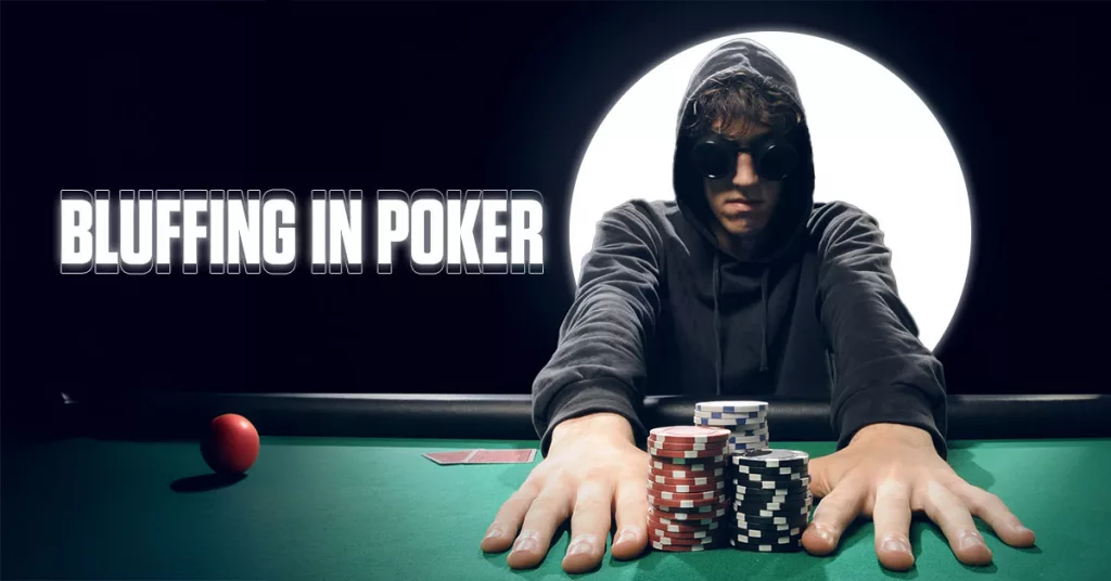 Man with a Hoodie Enacts the Bluffing in Poker