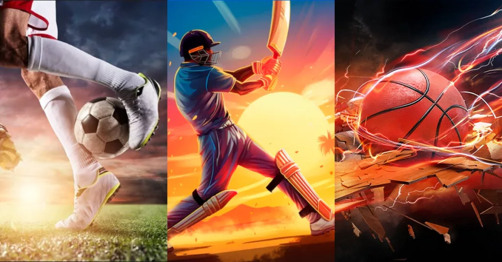 Football dribble - cricketing shot - basketball