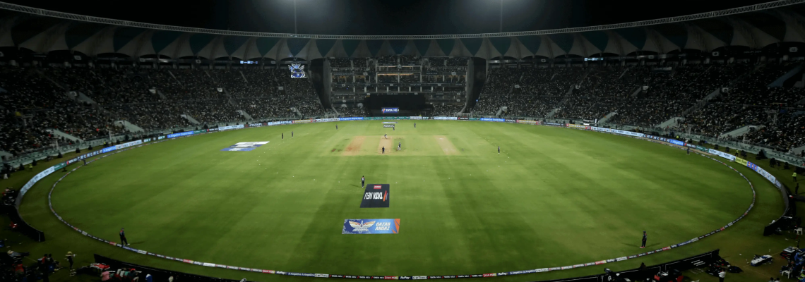 BRSABV Ekana Cricket Stadium Night View
