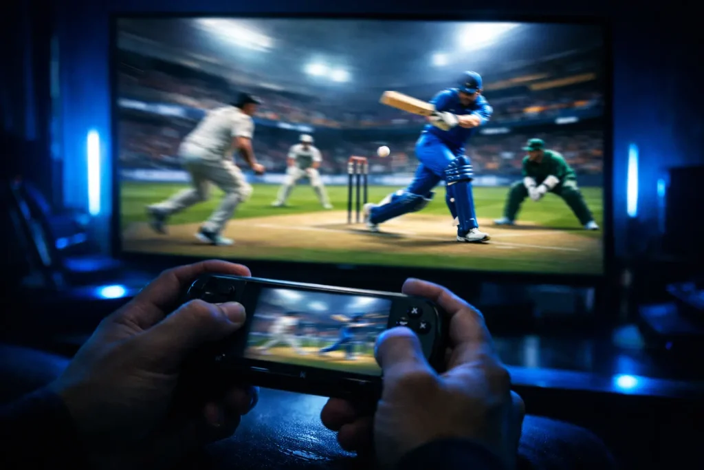 Virtual Cricket In play